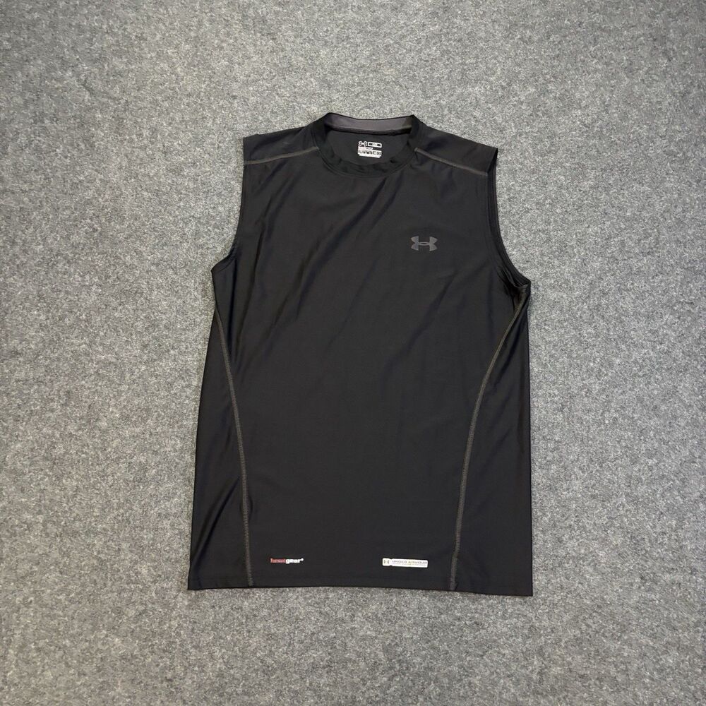 Under Armour HeatGear Men's Large Black Lightweight Crew Neck Tank Top